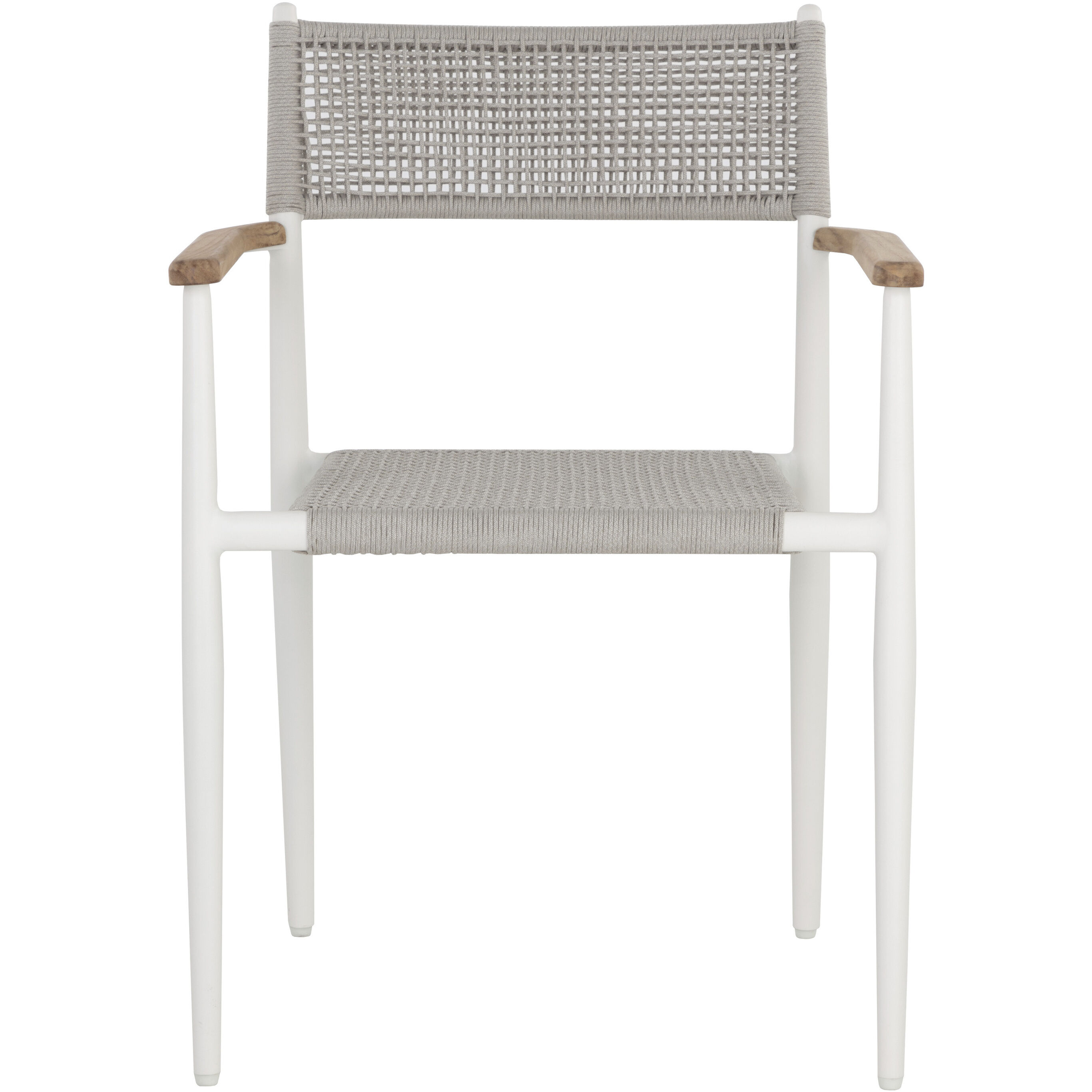 Kona White Outdoor Stackable Dining Armchair, Set Of 2